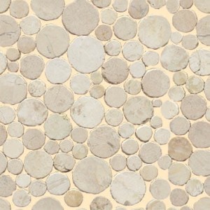 Mozaika kamienna L'Antic Paradise Round Stone Blanco 31,5x31,5x1 cm