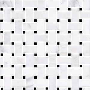 Mozaiki marmurowe L'Antic Victorian Trenzado Marmara Negro 30x30x1 cm