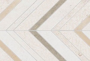 Mozaika kamienna L'Antic World Amsterdam Chevron Beige 28x19x0,9 cm
