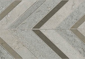 Mozaika kamienna L'Antic World Amsterdam Chevron Grey 28x19,5 cm