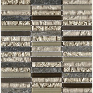 Mozaiki Mix L'Antic TECNO LINEAR BROWN CAPPUCCINO 29,6x29,6