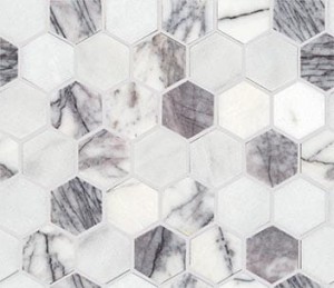 Mozaiki marmurowe L'Antic Essential Hexagon Lilac Pulido 25,8x29,8 cm