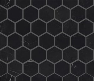 Mozaiki marmurowe L'Antic Essential Hexagon Neg Mar Pul 25,8x29,8 cm