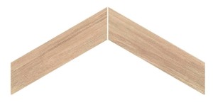 Francuska jodełka gres beżowy drewno Emil Ceramiche Sleek White Chevron Nat. 11x54