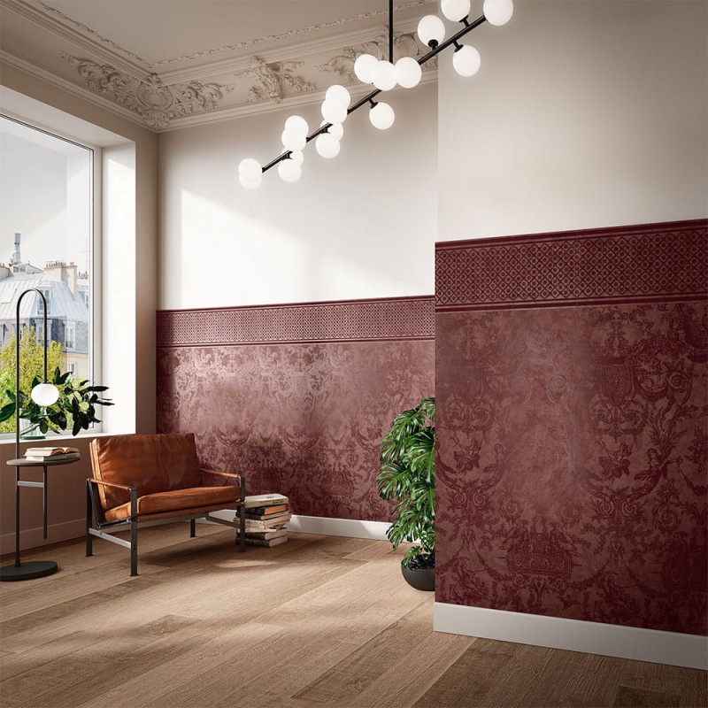 Płytki gresowe CIR TOILE DE JOUY BORDEAU 60X120 .jpeg