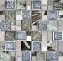 Mozaika mix szkło szare kamień szary marmur patchwork Metropol MM 1251 30 x 30 85850