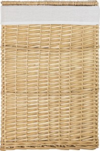 Kosz wiklinowy z wyściółką na pranie Koszoplotka naturalny 47x35x66h