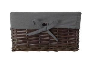 Koszyk wiklinowy Koszoplotka wenge z wyściółką 30x20x15h