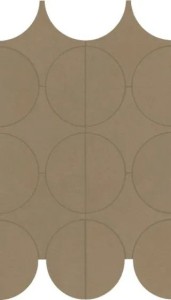 Marazzi Cementum Olive Mosaico Cerchi 23,8x41,4 M9Y5 mozaika gresowa imitująca beton