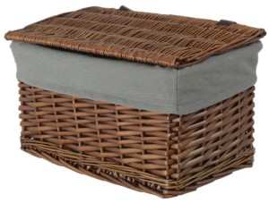 Skrzynia wiklinowa z wyściółką Koszoplotka wenge 38x22x22h