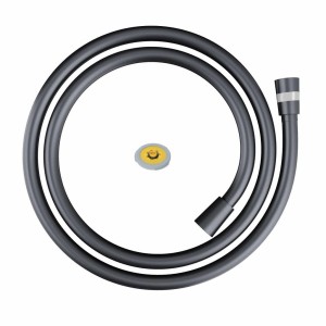 Wąż prysznicowy z PVC Corsan CMW250 czarny z O-ringiem i regulatorem przepływu wody NEOPERL