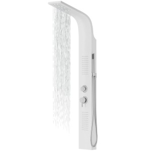 Panel prysznicowy Corsan ALTO Termostat Biały Deszczownica LED