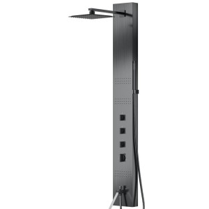 Panel prysznicowy Corsan NEO Mieszacz Stal GunMetal Wylewka