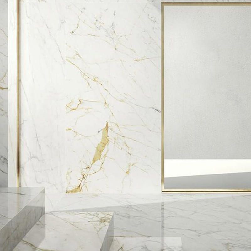 Marazzi Allmarble Golden White 30x60 M4GT płytki marmurowe ze złotą żyłą gresowe 136945