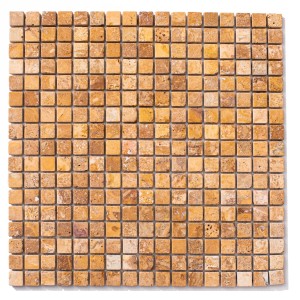 Mozaika trawertynowa brązowa Light Brown młotkowana 31.1x31.1x1cm