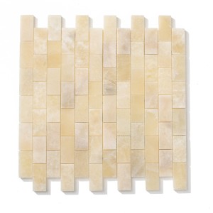 Mozaika onyxowa zielona cegiełki Brick Bone Onyx Green 28x30,5
