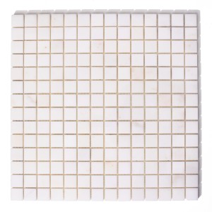 Mozaika marmurowa biała Afyon White glossy 2x2 30,5x30,5x1cm
