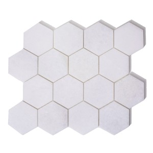 Mozaika marmurowa heksagon Bianco Neve 27x30,5