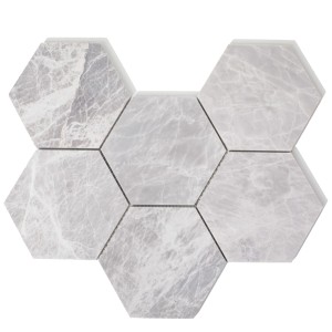 Mozaika marmurowa heksagon szara Nordic Grey 27x30,5
