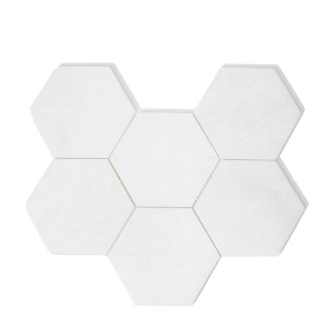 Mozaika marmurowa heksagon bianco neve 27x30,5