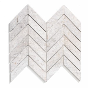 Mozaika marmurowa chevron szara Tundra Grey 24,1x29,1