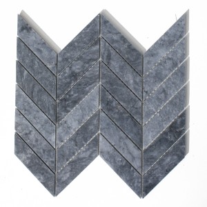 Mozaika marmurowa chevron Black Storm 24,1x29,1