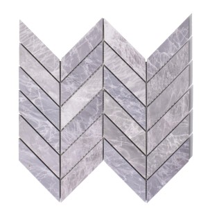Mozaika marmurowa chevron Nordic Grey 24,1x29,1
