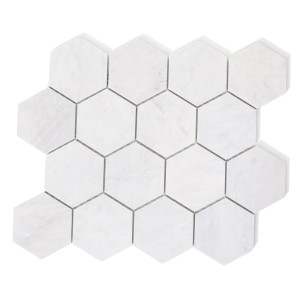 Mozaika marmurowa heksagon  Bianco Neve  27x30,5