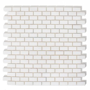 Mozaika marmurowa cegiełki Brick Bone Glacier White 30,5x30,5