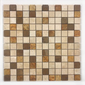 Mozaika trawertynowa brązowa Kona Brown poler 30.5x30.5x1cm