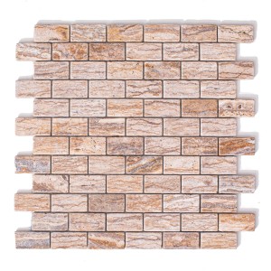 Mozaika trawertyn cegiełki Brick Bone Ivy Brown 30,5x30,5
