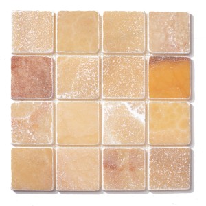 Mozaika onyksowa beżowa Onyks Honey bębnowana 30.5x30.5x1cm