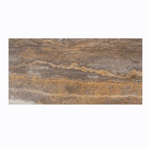 Płytka trawertynowa szara Silver Brown satyn 30,5x61x1,25 cm