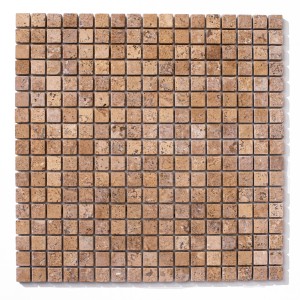 Mozaika trawertynowa brązowa młotkowana Trawertyn Noce 31.1x31.1x1cm