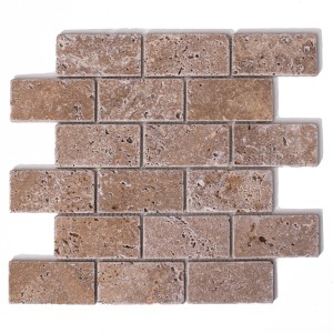 Mozaika trawertyn cegiełka Brick Bone Trawertyn Noce 30,5x30,5