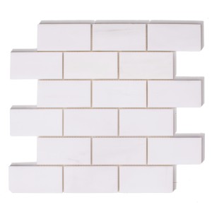 Mozaika marmurowa cegiełki Brick Bone Glacier White 30,5x30,5