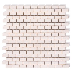 Mozaika marmurowa cegiełki Brick Bone Beige Crystallino 30,5x30,5
