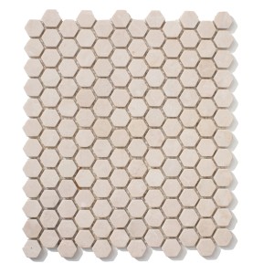 Mozaika marmurowa heksagon beige crystallin 26,5x30