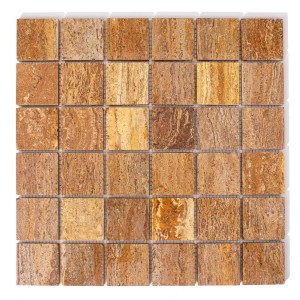 Mozaika trawertynowa brązowa polerowana Kona Brown 31.8x31.8x1cm