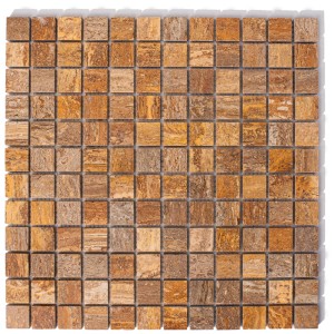 Mozaika trawertynowa brązowa Kona Brown poler 30.5x30.5x1cm