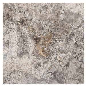 Płytka trawertynowa szara Alabastrin Rustic polerowana 61x61x1,25 cm