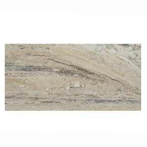 Płytka trawertynowa beżowa Alabastrin Rustic polerowana 30,5x61x2 cm