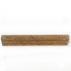 Cokół-wałek trawertyn brązowy Farame Gold satyna 4,5x30,5 cm