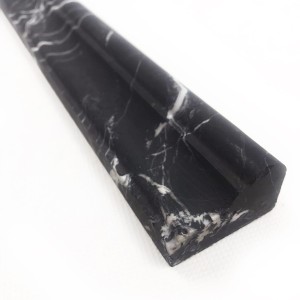 Cokół-gzyms marmurowy czarny Cornice Black Slick satyna 4,5x30,5 cm