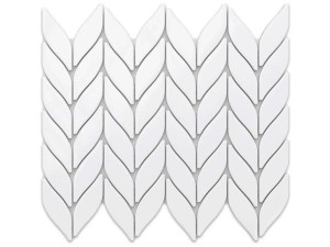 MOZAIKA CERAMICZNA BOTANIC WHITE BIAŁA POŁYSK