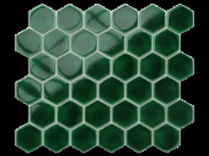 MOZAIKA CERAMICZNA HEKSAGON DEEP GREEN