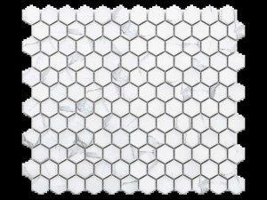 MOZAIKA CERAMICZNA MINI HEKSAGON CARRARA MAT CALACATA