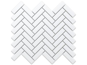 MOZAIKA CERAMICZNA CHEVRON JODEŁKA WHITE MATT