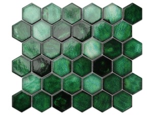 MOZAIKA CERAMICZNA HEKSAGON MYKONOS GREEN ZIELONY