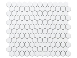 MOZAIKA CERAMICZNA HEKSAGON WHITE BIAŁY MATOWY MAŁY